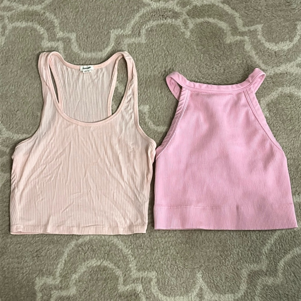 Gilly Hicks & Garage XS Pink Tank Tops